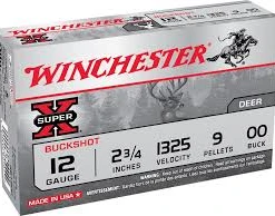 WINCHESTER-12 G 2 3/4 9 PELLET 00 BUCK SHOT Shotgun Ammo