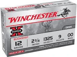 WINCHESTER-12 G 2 3/4 9 PELLET 00 BUCK SHOT Shotgun Ammo 3 WINCHESTER-12 G 2 3/4 9 PELLET 00 BUCK SHOT Shotgun Ammo