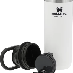 STANLEY - 16 OZ TRAVEL MUG (SWITCH BACK)-WHITE/BLK CAMPING