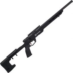 Rifles Savage B17 Precision .17 HMR Bolt Action Rimfire Rifle 18" Heavy Threaded Barrel 10 Rounds With Picatinny Rail Aluminum MDT Chassis Black Finish
