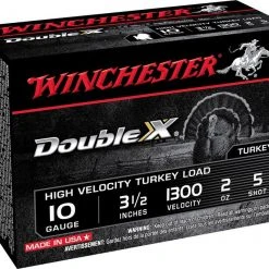 Winchester Double X Turkey Ammunition 10 Gauge 3-1/2" 2 Oz #5 Copper Plated Shot Shotgun Ammo