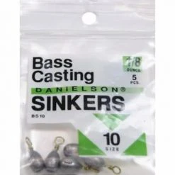 Danielson BS10 Bass Casting Sinker 1/8 Oz 5 Pk