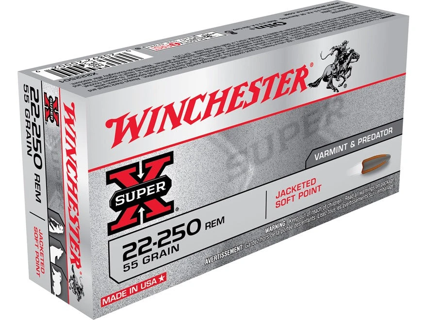 WINCHESTER SUPER X 22-250 55 GRAIN Rifle Ammo WINCHESTER SUPER X 22-250 55 GRAIN Rifle Ammo