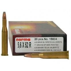 NORMA 5.6X52R 71 GR SP AMMO
