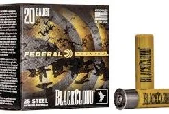 FEDERAL PREMIUM BLACK CLOUD STEEL 20 GAUGE 3" 1 OZ 25 RDS