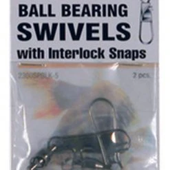 Danielson Ball Bearing Swivel With Interlock Snap Swivel SIZE 5, 2 PACK