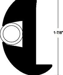 LAKE AND STREAM Trolling Motors & Accessories TACO 50FT Flexible Flex Vinyl Boat Rub Rail Kit Black With Insert 1-7/8"x1-1/16"