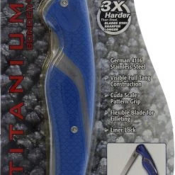 Cuda 6.5" Titanium Bonded 4116 Corrosion Resistant Stainless Steel Wide Folding Fillet Knife Accessories