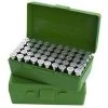 MTM Case-Gard P-50 Original Series Flip Top Handgun Ammo Box .44 Special/.44 Magnum Holds 50 Rounds Green