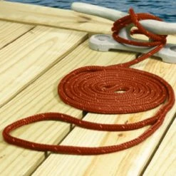 Seachoice 42421 - 3/8" D X 15' L Red/Black Tracer MFP Double Braid Dock Line Trolling Motors & Accessories