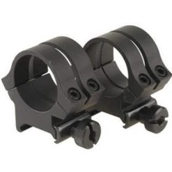 WEAVER CLASSIC 1" MEDIUM ALUM. RINGS - MATTE BLACK