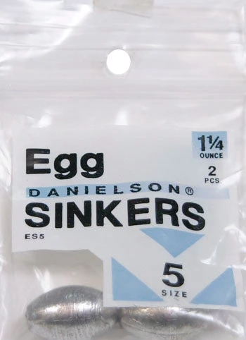 Danielson ES5 Egg Sinker 1 1/4 Oz Size 5 2 Pk Terminal Tackle 3 Danielson ES5 Egg Sinker 1 1/4 Oz Size 5 2 Pk Terminal Tackle