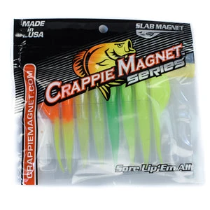 Soft Baits CRAPPIE MAGNET SERIES SLAB MAGNET XL BODY & X-WIDE FLAT TAIL - GLOW COLORS Glow Pack 3 Soft Baits CRAPPIE MAGNET SERIES SLAB MAGNET XL BODY & X-WIDE FLAT TAIL - GLOW COLORS Glow Pack