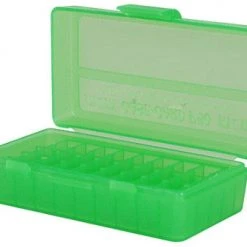Optics & Accessories MTM FLIPTOP PISTOL AMMO CASE 50 RD - CLEAR GREEN