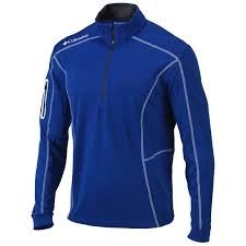Hunting Apparel COLUMBIA - BASELATER HEAVYWEIGHT OMNI HEAT - LONG SLEEVE HALF ZIP- BLUE