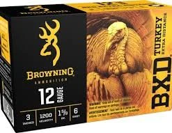 Shotgun Ammo BROWNING BXD TURKEY 12 GA 3" 1 5/8 Oz NO. 6