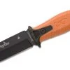 Browning Ignite 2 Fixed Blade Knife 3.98" Black Drop Point, Black/Orange Rubberized Polymer Handles, Injection Molded Sheath Knives