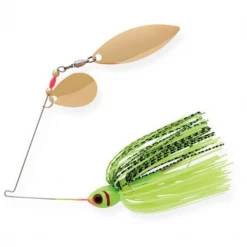 BOOYAH BAIT CO. BLADE SPINNER BAIT TANDEM BLADE Chartreuse Shad 1/4 Oz. Spinnerbaits & Buzzbaits