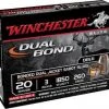 Shotgun Ammo WINCHESTER DUAL BOND JACKET SABOT SLUGS 20 GA 2 3" 260 GR 5 PK