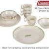 COLEMAN MELAMINE FAMILY DINNERWARE CAMPING
