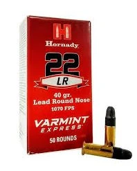 HORNADY VARMINT EXPRESS .22 LR 40 GR LEAD ROUND NOSE 50 RDS