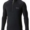 Hunting Apparel COLUMBIA - BASELATER HEAVYWEIGHT OMNI HEAT - LONG SLEEVE HALF ZIP- BLACK