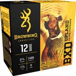 Shotgun Ammo BROWNING BXD UPLAND EXTRA DISTANCE 12 GA 2 3/4" 1 3/8 Oz No. 6