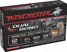 WINCHESTER DUAL BOND JACKET SABOT SLUGS 12 GA 2 3/4" 375 GR