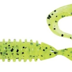 Soft Baits SPRO WAVE TAIL GRUB 4.25" CHARTEUSE BLACK FLAKE
