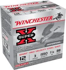 WINCHESTER-12GA SUPER X, 3" 1 1/4OZ, #2 Shotgun Ammo
