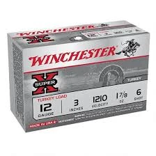 WINCHESTER SUPER X 12 GA 3" 1 7/8 OZ 6 SHOT TURKEY LOAD