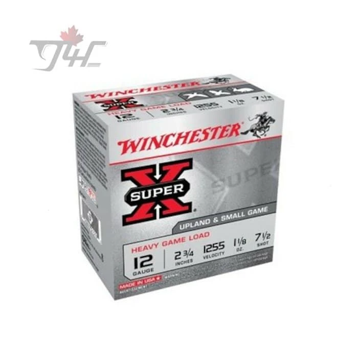 Winchester Super-X 12 Gauge 1-1/8oz. 2-3/4 Inch #7.5 Shot 250rds Shotgun Ammo 3 Winchester Super-X 12 Gauge 1-1/8oz. 2-3/4 Inch #7.5 Shot 250rds Shotgun Ammo