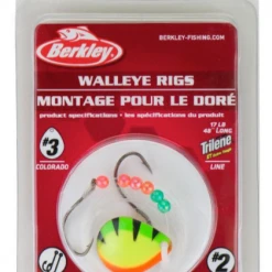 Berkley BWRC3-FRP Walleye Rig Colorado Blade -3 Fire Perch