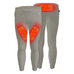 High Falls Outfitters Mobile Warming 7.4V Heated Thermick Baselayer Pant - Mens, Color: Light Gray Hunting Apparel
