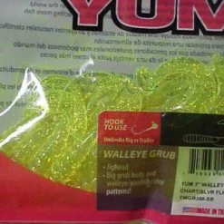 Yum YWGR427-SB Walleye Curltail Grub Soft Baits