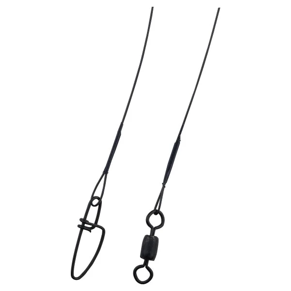 Berkley Wire Wound Steelon Leader 3 Pack 6" 20 Lb Black With Cross-Lok Snaps Terminal Tackle 3 Berkley Wire Wound Steelon Leader 3 Pack 6" 20 Lb Black With Cross-Lok Snaps Terminal Tackle