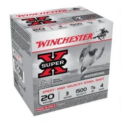 WINCHESTER SUPER-X 20 GA, 3" #4 Shotgun Ammo