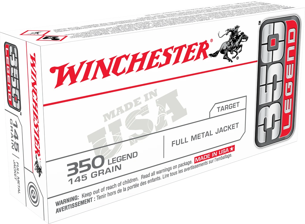Rifle Ammo WINCHESTER TARGET FMJ 350 LEGEND 145 GR 20 RDS 3 Rifle Ammo WINCHESTER TARGET FMJ 350 LEGEND 145 GR 20 RDS